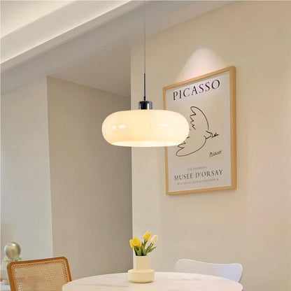 FormaGlow | Vintage Bauhaus Pendant Light with Moulded Glass Shade