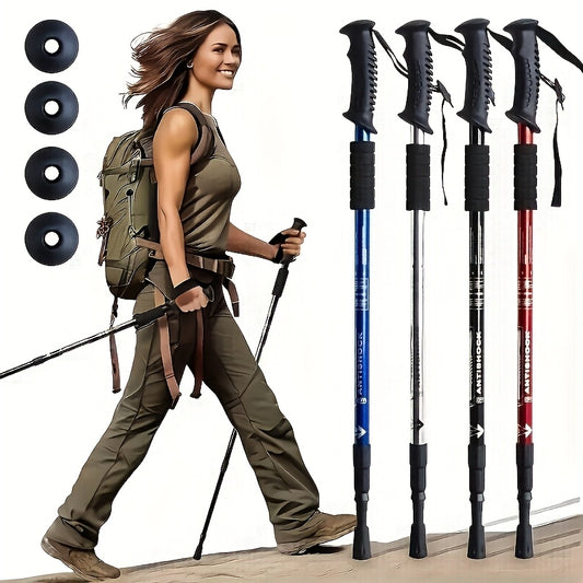 PeakStride | Ergonomic Telescopic Hiking Poles – 2 Pieces in Various Colours