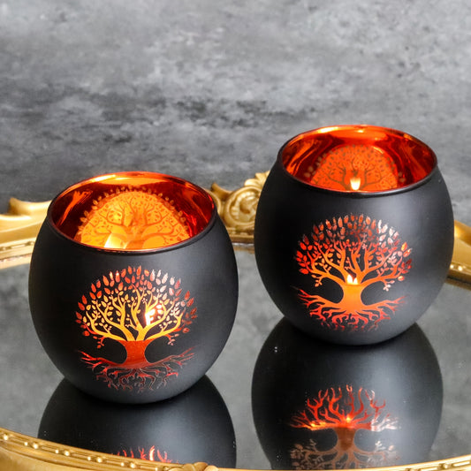 EternaTree | Candle Holders – Tree of Life Black & Gold