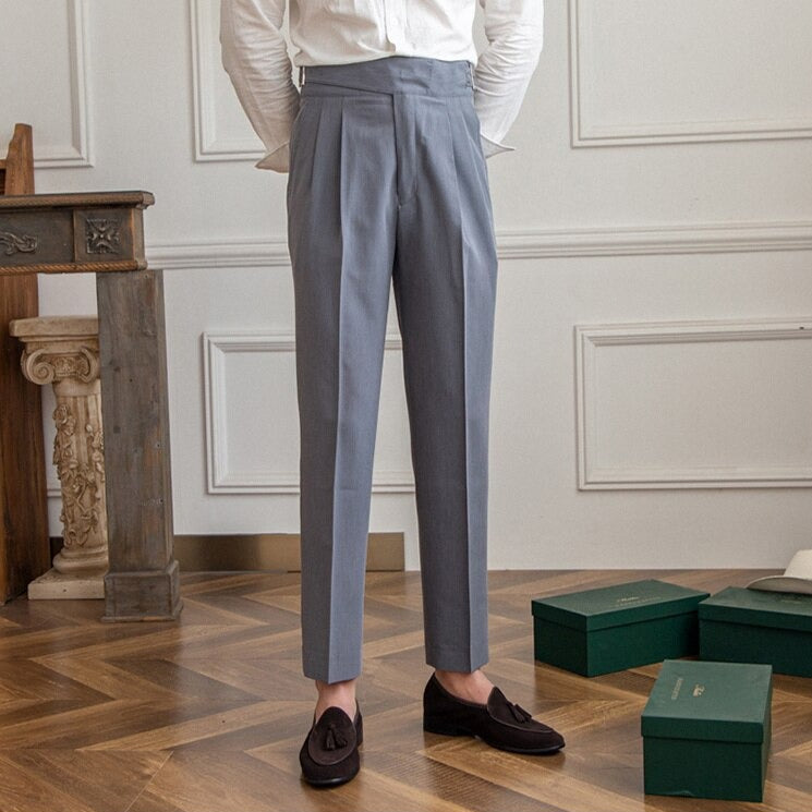 Nathan | Refined Buckle-Waist Trousers | Men’s Fashion