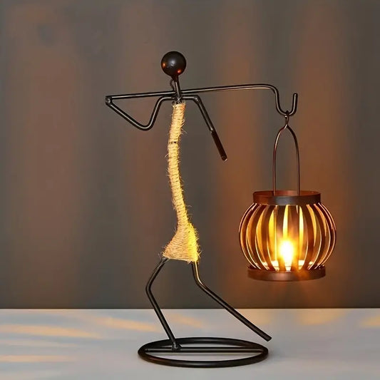 ZenithAura | Retro & Elegant Man Candle Holder