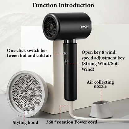 VeloDry | Women’s Ionic Hair Dryer – Anti-Frizz, Diffuser & Precision Styling