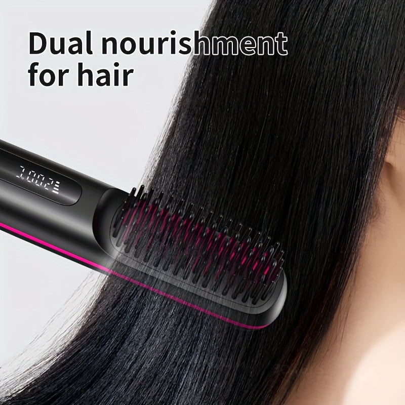 SleekMate | Portable Hair Straightening Comb – USB Rechargeable & Anti-Scald