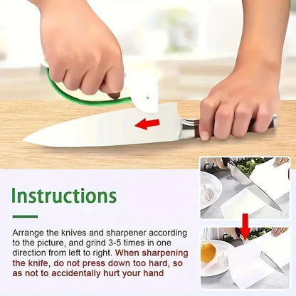 SharpMate | Compact Manual Knife Sharpener for Kitchen and Garden Tools