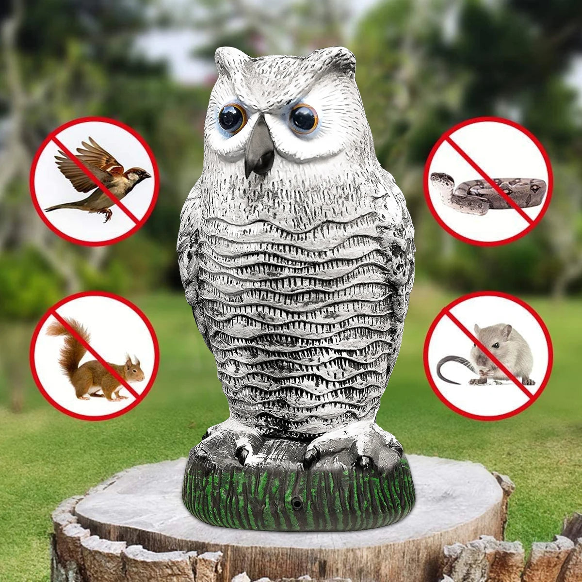 ScareOwl | Realistic Owl Decoy Bird Scarer