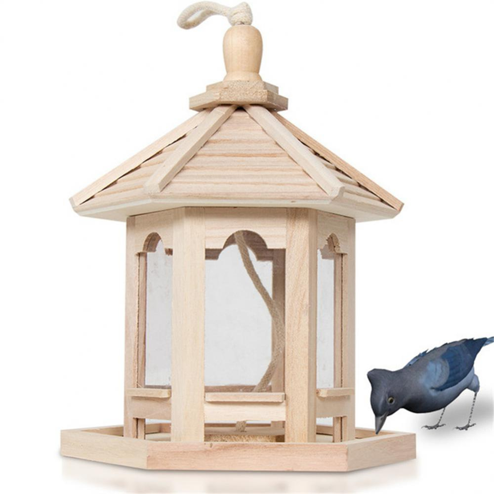 FeatherView | Wooden Transparent Household Birdhouse