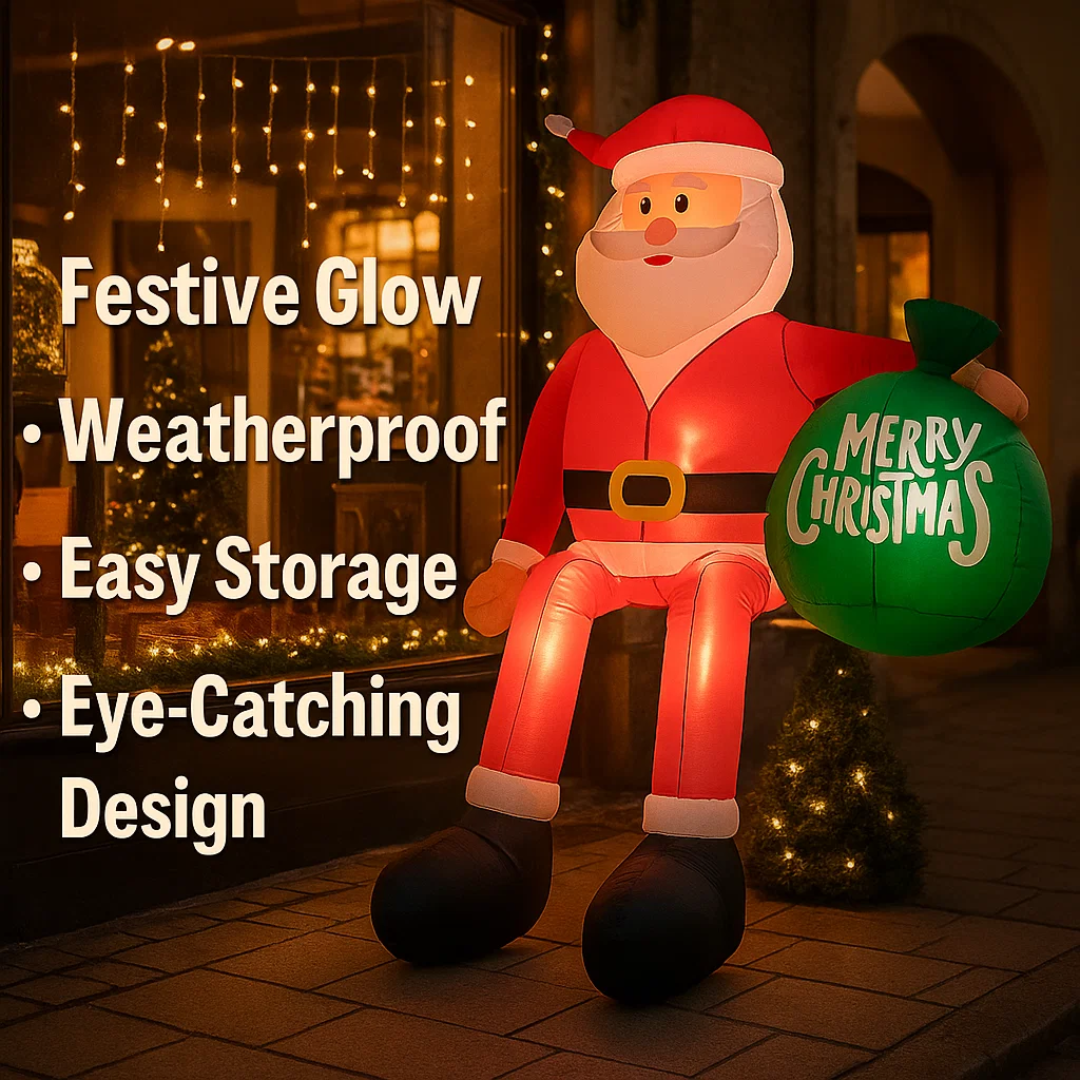 ClimbSanta | Giant 245 Inflatable LED Santa Claus