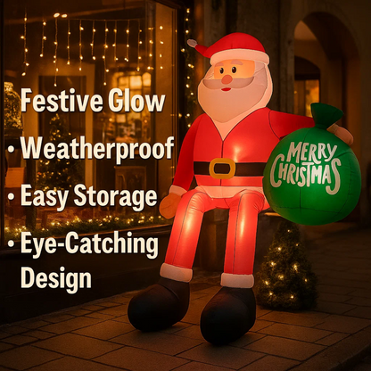 ClimbSanta | Giant 245 Inflatable LED Santa Claus