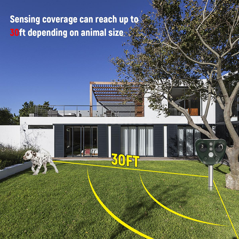 SafeYard | Animal-Friendly Repeller with 5 Modes & Large Range