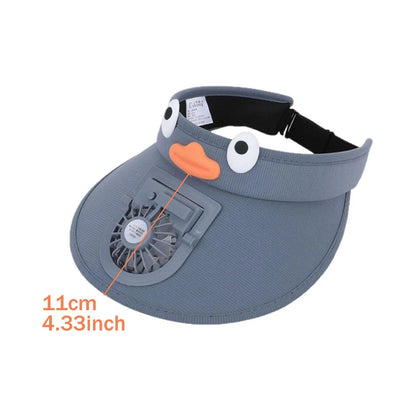 CoolCap | Kids' Sun Visor Hat with Cooling Fan