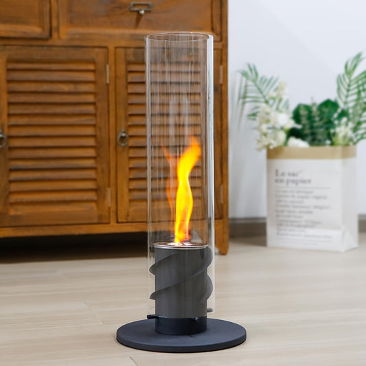 FlameSpin | Rotating Fireplace – Portable Tabletop Elegance