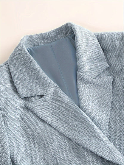Elegant Women's Tweed Blazer - Timeless Smart Casual Style for Autumn/Winter-6