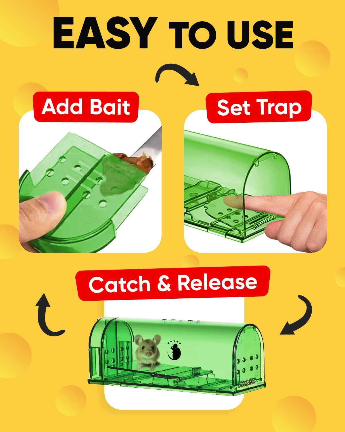 SafeTrap | 4-Pack Mouse Traps