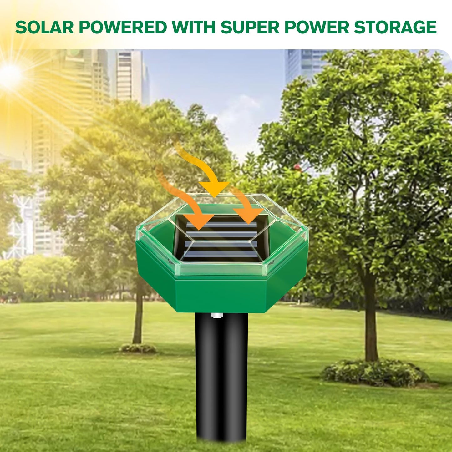 VibeFence | Solar Mole Repellent with 465 m² Coverage