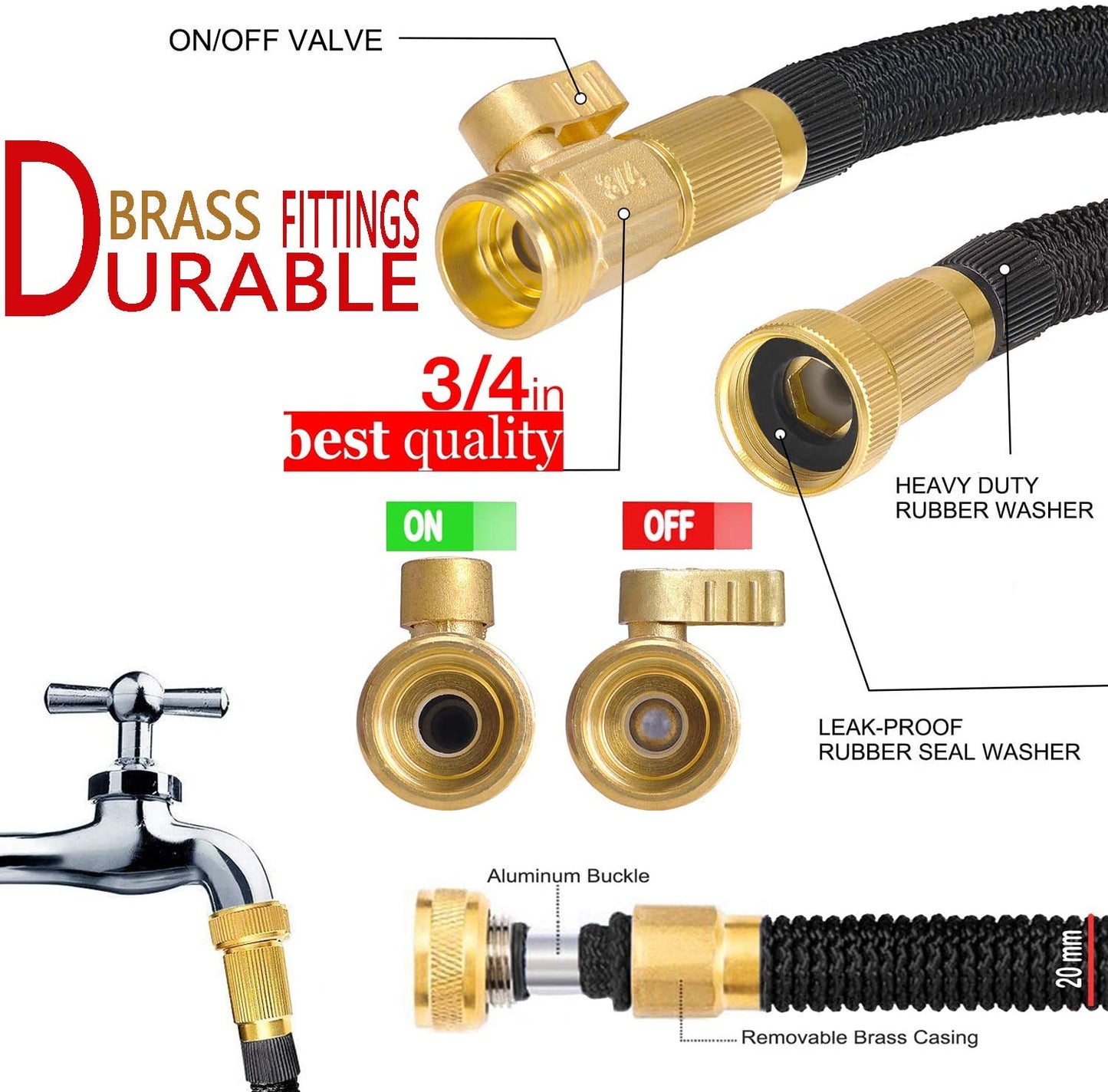 GreenFlex | Flexible Garden Hose with Storage Bag