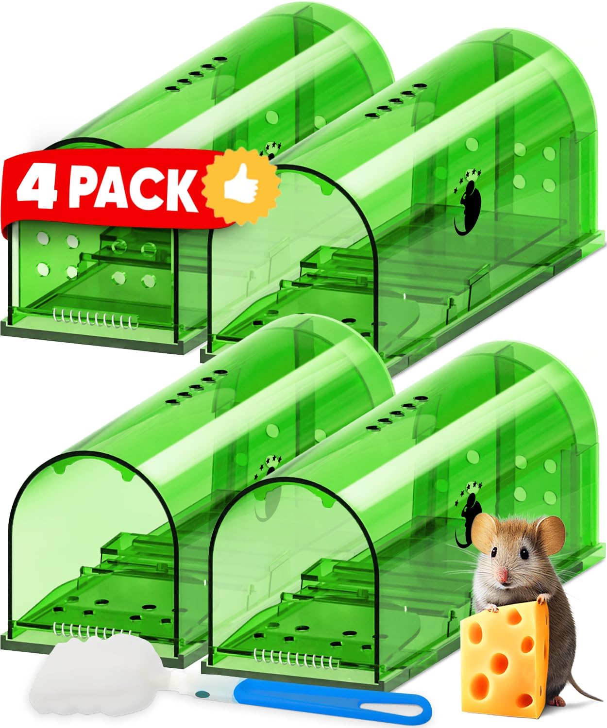 SafeTrap | 4-Pack Mouse Traps