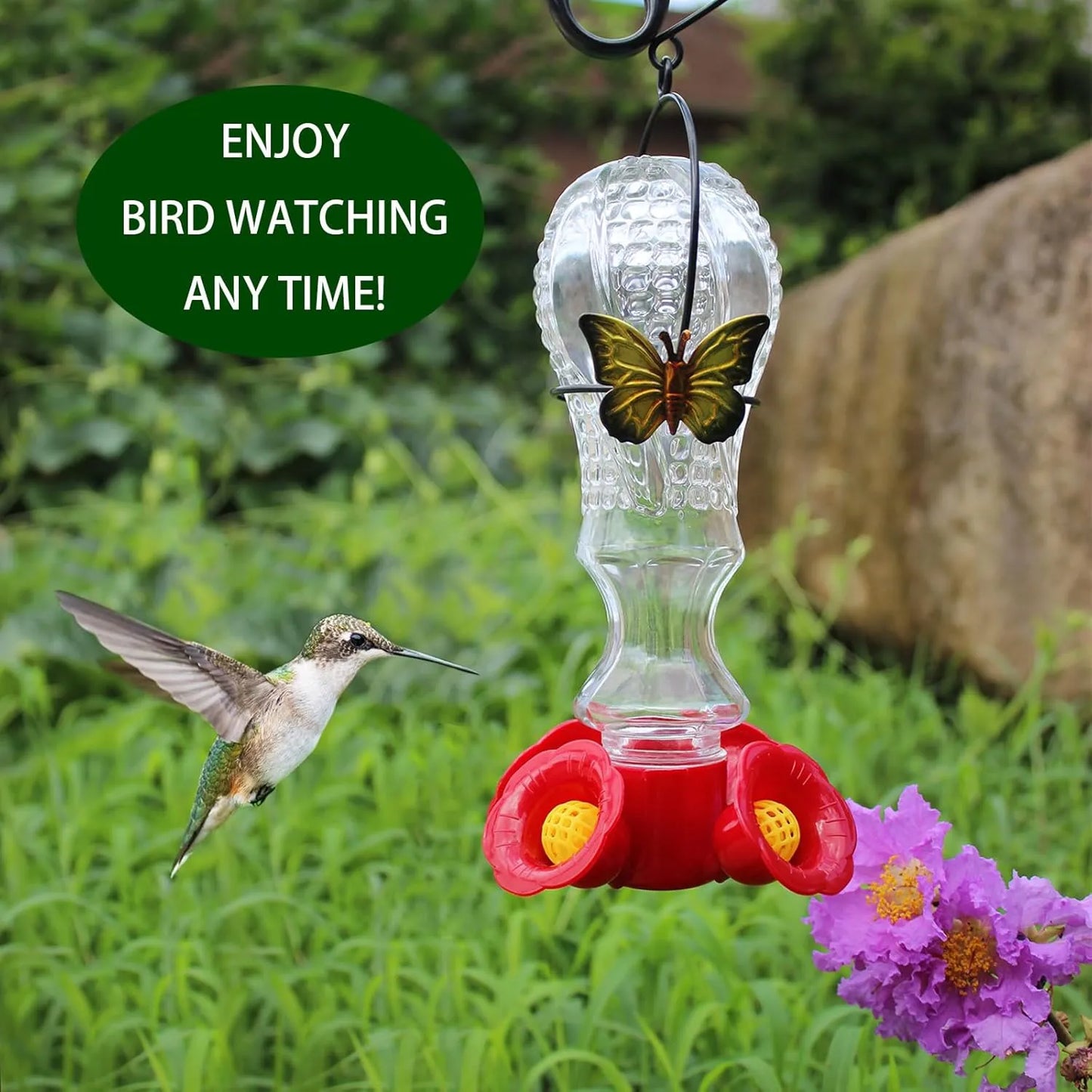HummiJoy | Flower-Shaped Hummingbird Feeder with Ant Protection