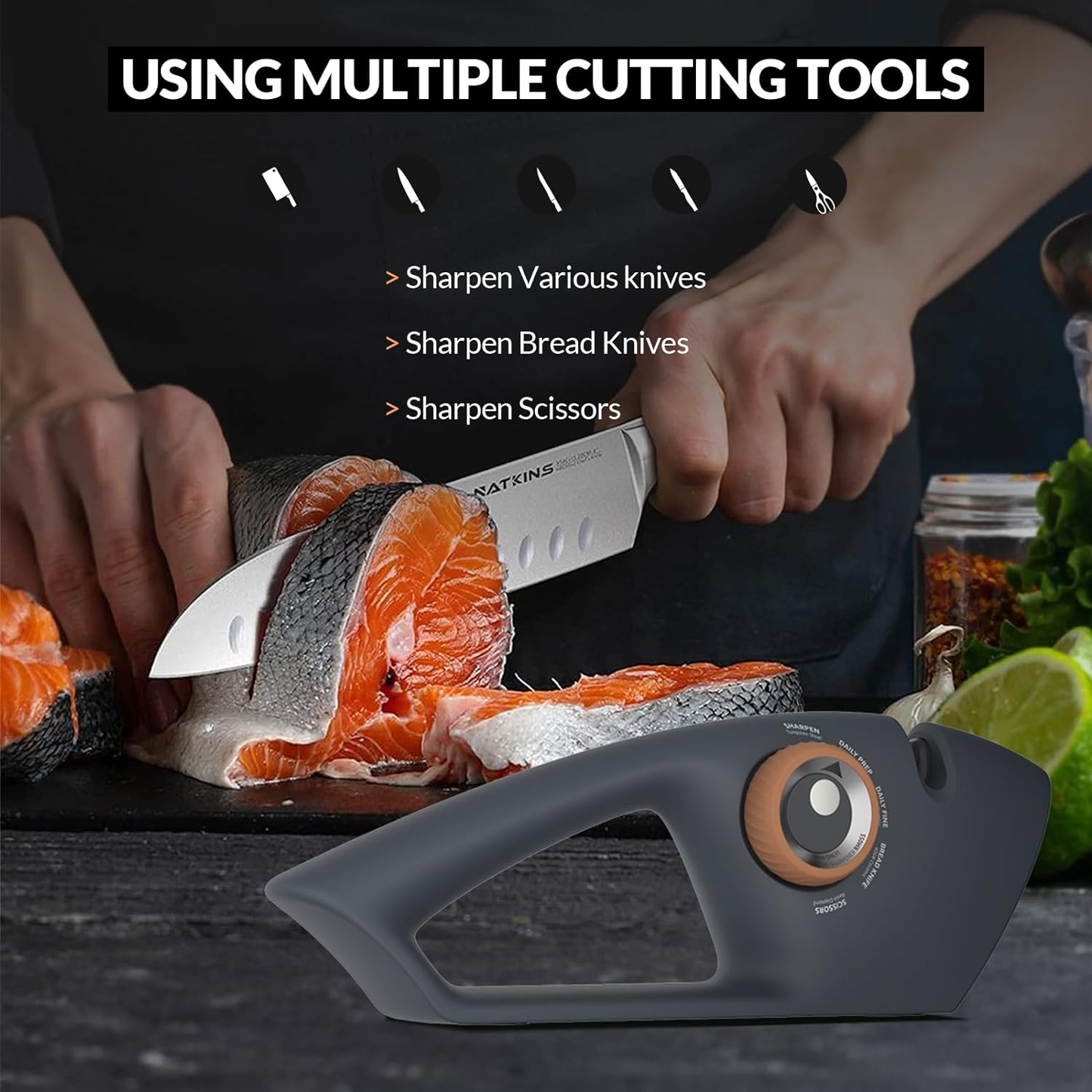 EdgeFix | Handheld Kitchen Knife Sharpener Scissors