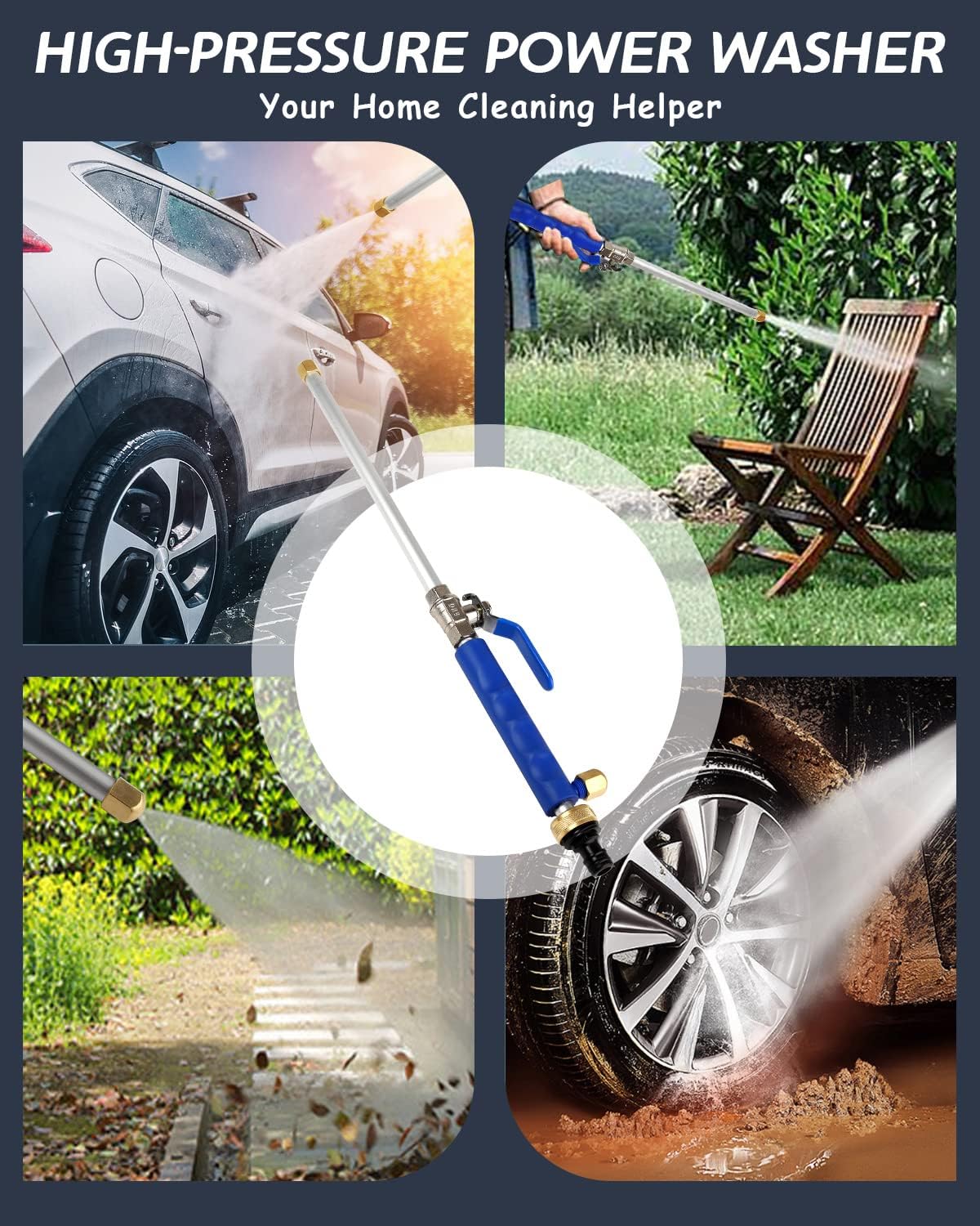 JetWash | High-Pressure Cleaner Spray Nozzle for Car Wash Water Hose