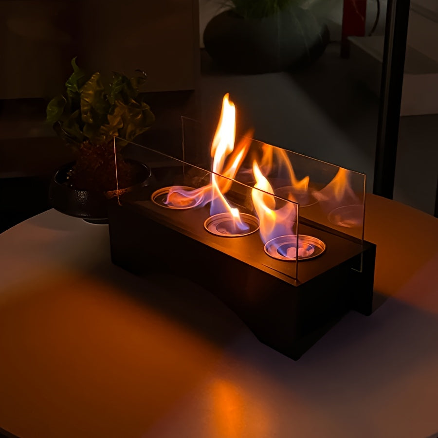 FlameLoom | Vintage Tabletop Fireplace – Real Ethanol Flames