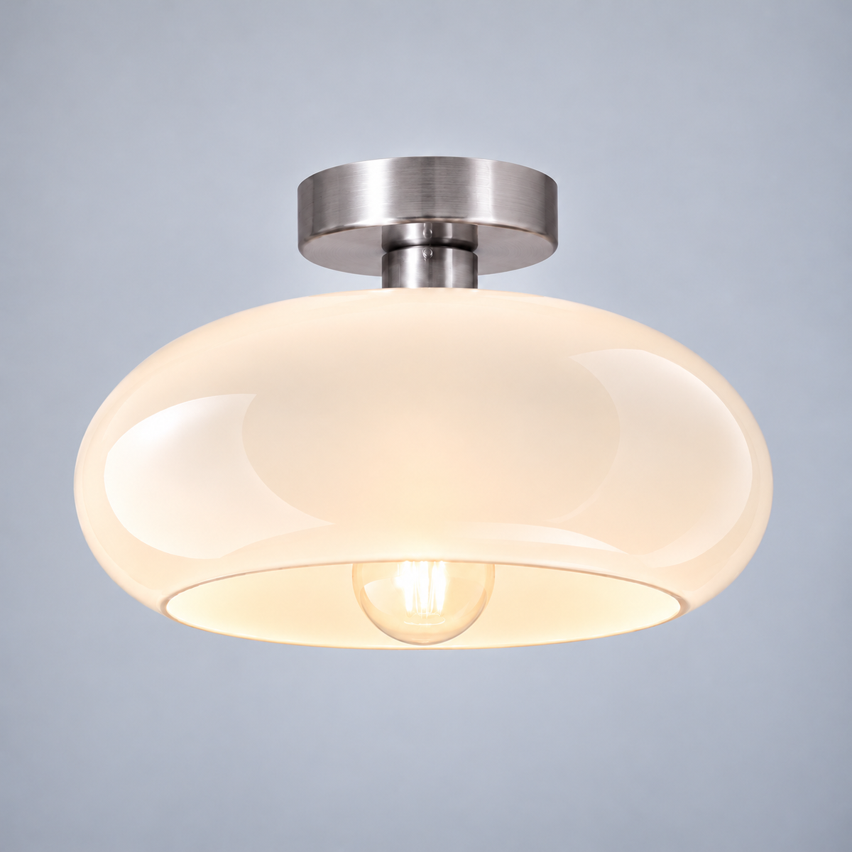 Tundris - Vintage Bowl Semi-Flush Ceiling Light