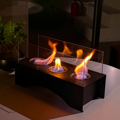 FlameLoom | Vintage Tabletop Fireplace – Real Ethanol Flames