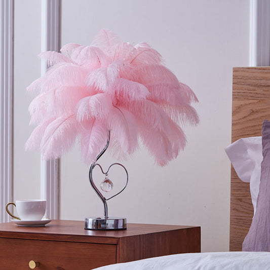 FeatherLite | Crystal Feather Table Lamp