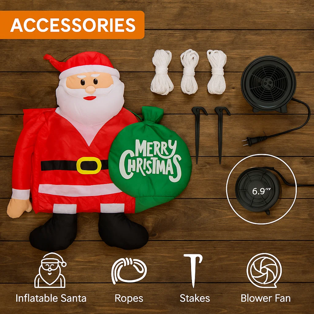 ClimbSanta | Giant 245 Inflatable LED Santa Claus