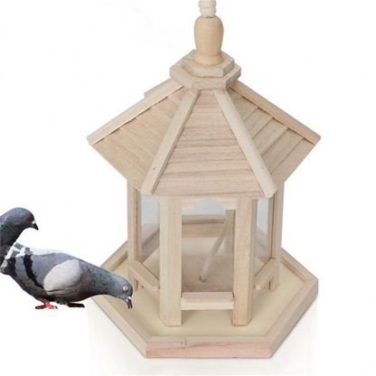 FeatherView | Wooden Transparent Household Birdhouse