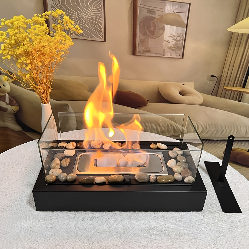 FlameView | Glass Front Fireplace – Compact Modern Tabletop Design