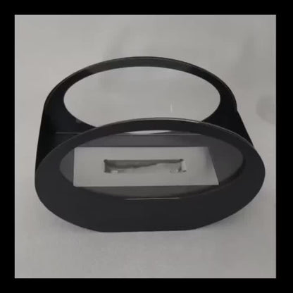 FireLoom | Vintage Tabletop Fireplace – Lacquered Finish & Real Flamese