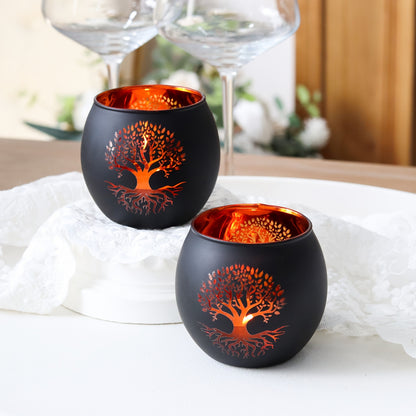 EternaTree | Candle Holders – Tree of Life Black & Gold