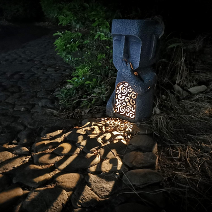 MoaiLight | Solar-Powered Moai Garden Lamps