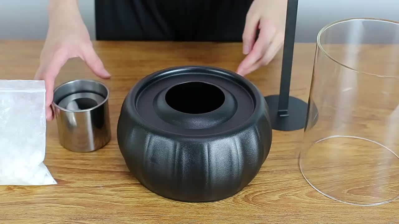 PumpkinFlame | Traditional Pumpkin-Shaped Tabletop Fireplace Smokeless