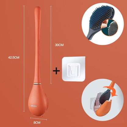 PureBrush | Elegant Toilet Brush with Antibacterial Silicone Head