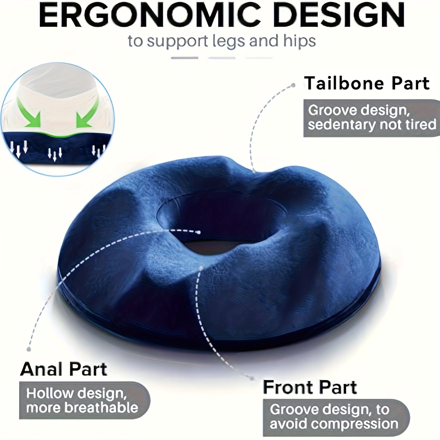 CoreEase | Orthopedic Donut Pillow for Office & Car