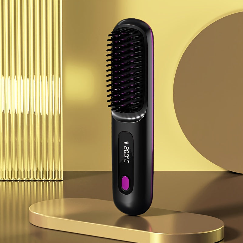 SleekMate | Portable Hair Straightening Comb – USB Rechargeable & Anti-Scald