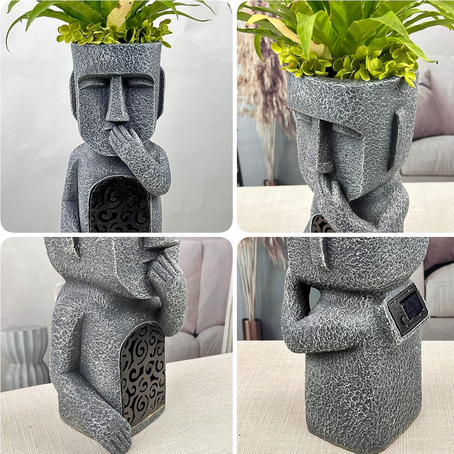 MoaiLight | Solar-Powered Moai Garden Lamps