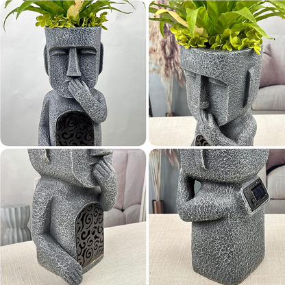 MoaiLight | Solar-Powered Moai Garden Lamps
