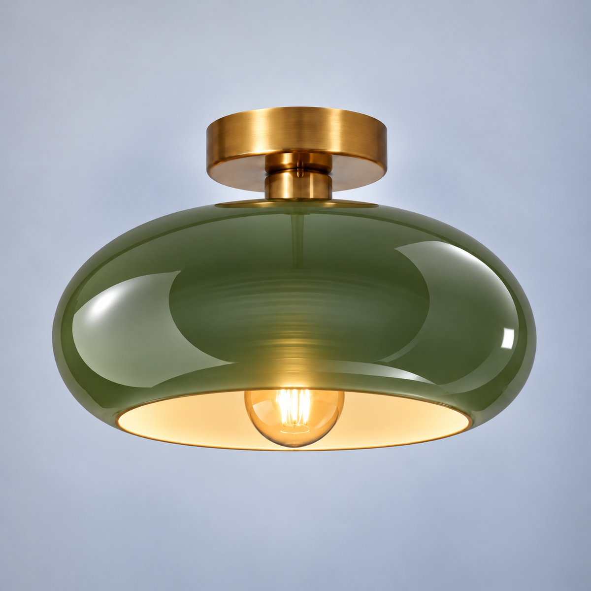 Tundris - Vintage Bowl Semi-Flush Ceiling Light