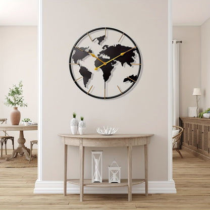 GlobeTime | Minimalist World Map Wall Clock