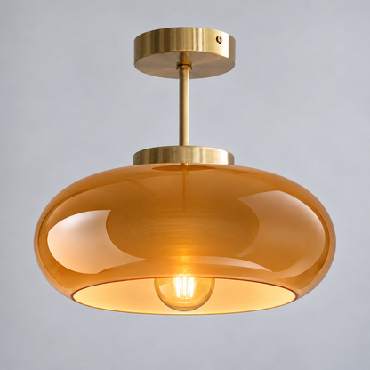 Tundris - Vintage Bowl Semi-Flush Ceiling Light