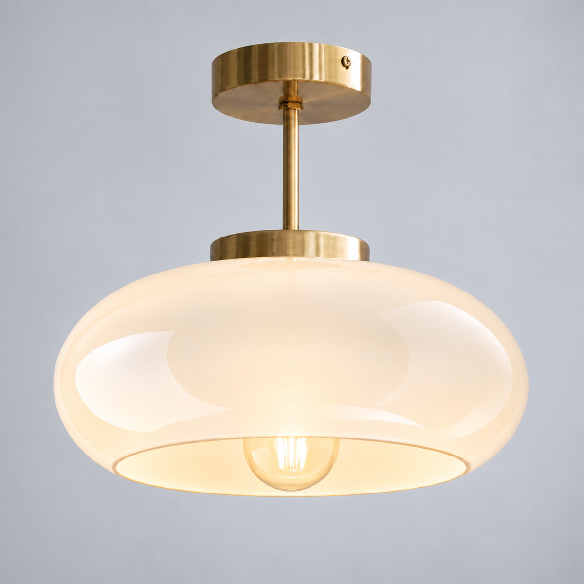 Tundris - Vintage Bowl Semi-Flush Ceiling Light