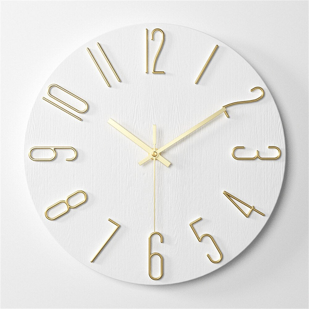 RegalTime | Modern Wall Clock with Gold Accent