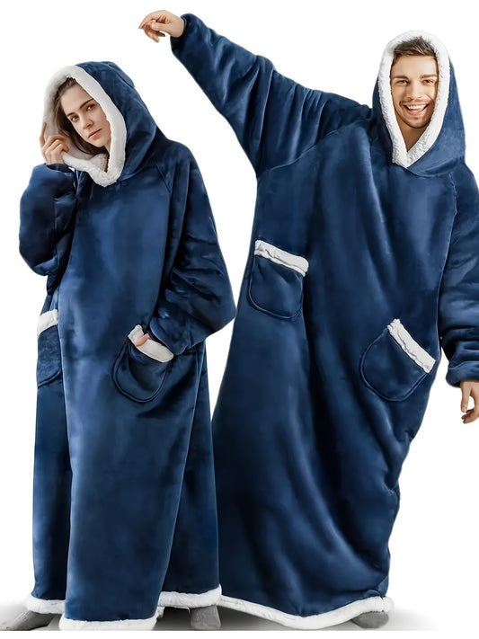 LoungeMate | Men’s Hooded Robe – Warm Flannel & Cosy Plaid