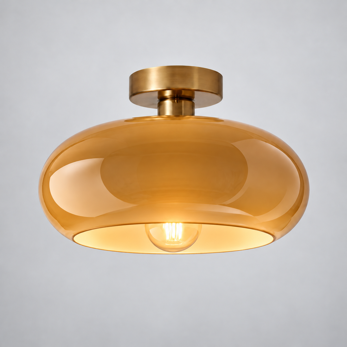 Tundris - Vintage Bowl Semi-Flush Ceiling Light