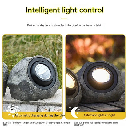 SolarStone | Naturally Appearing Garden Light in Stone Look