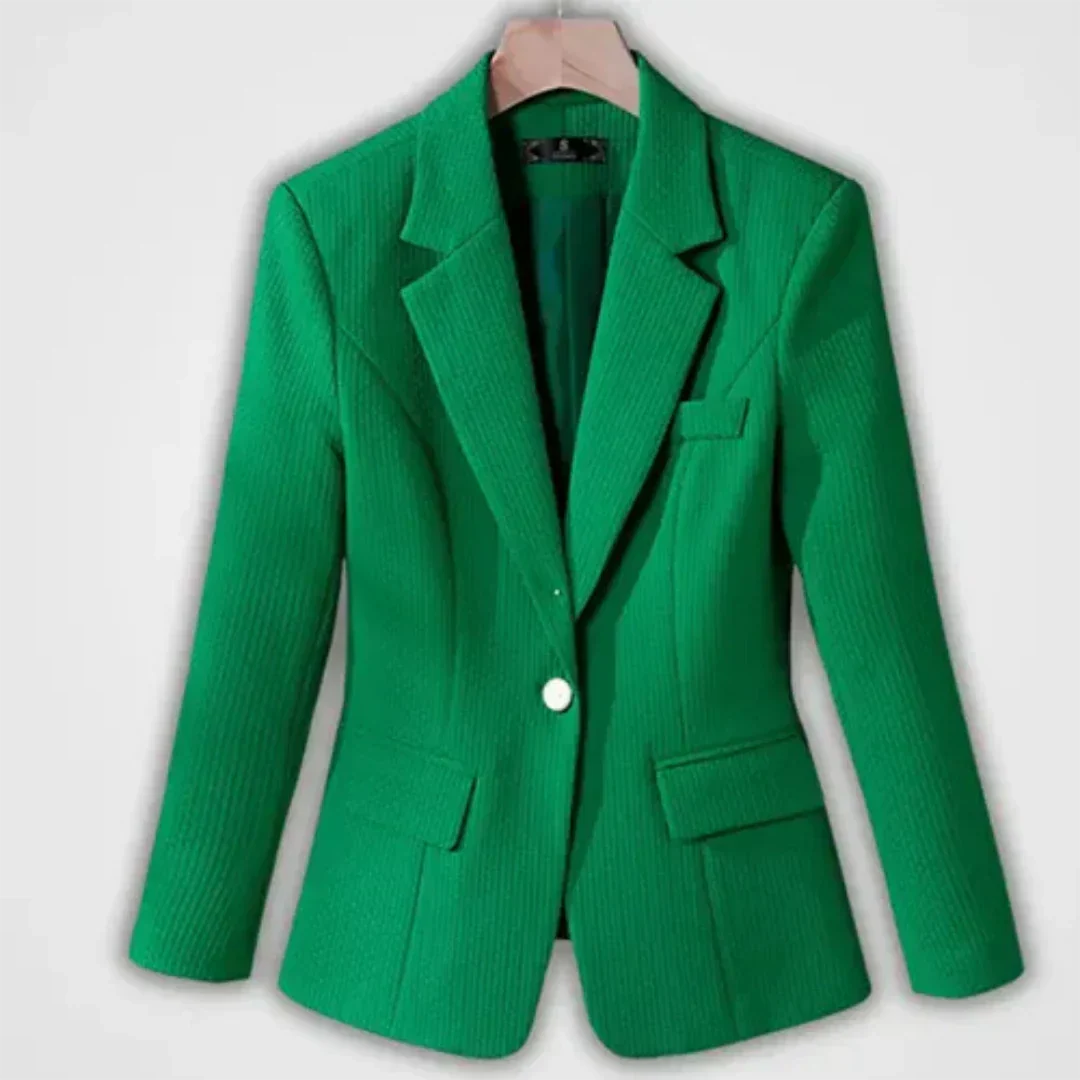 Variant image for Elegant Women's Ribbed Blazer with Pockets - Tailored Fit for Versatile Style-8