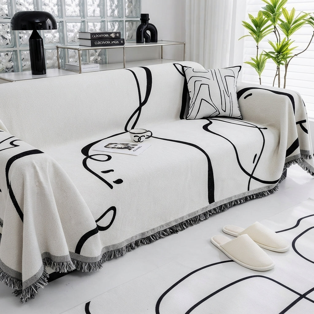 Aethel - Abstract Line Sofa Throw1