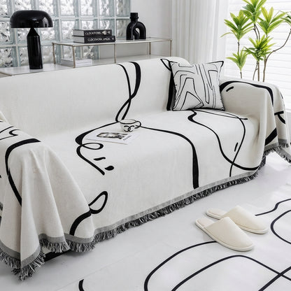 Aethel - Abstract Line Sofa Throw1